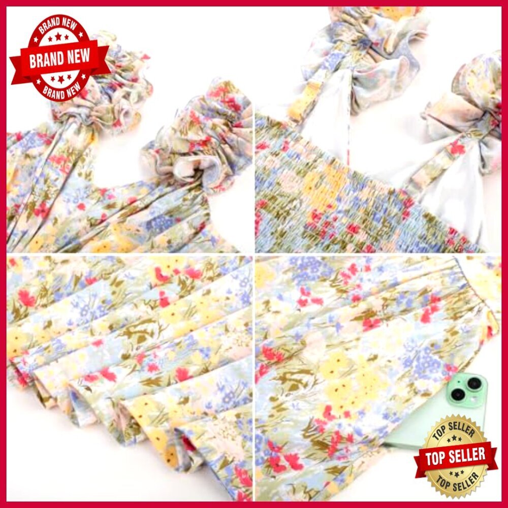 Floral Maxi Dress Elegant Wedding Guest Formal Summer Casual with Pockets - Picture 4 of 7